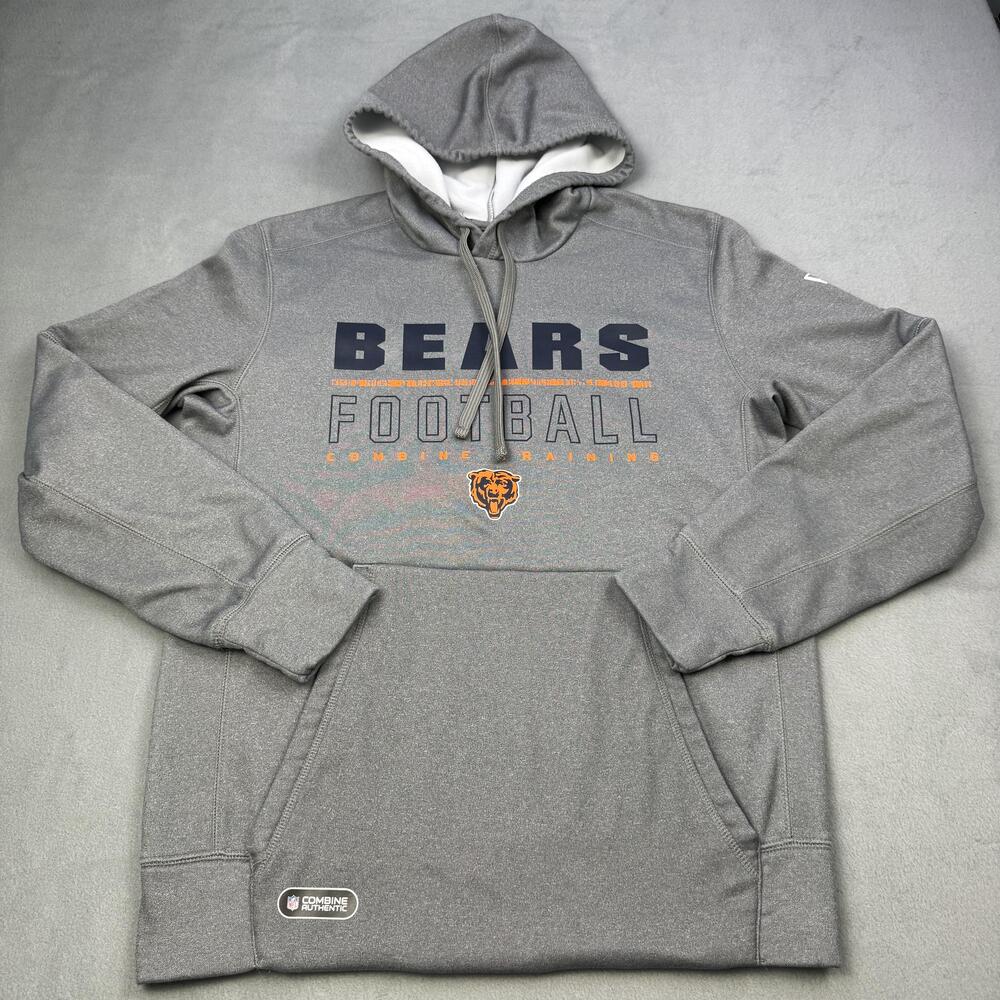 Chicago Bears Hoodie Sweatshirt Mens Medium Gray NFL Football NFL Team Apparel